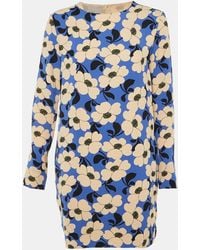 Sportmax - Code Floral Print Crepe Mini Dress - Lyst