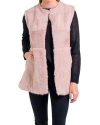 Love Token - Stacy Genuine Real Rabbit Fur Vest - Lyst