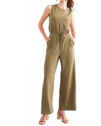 Davi & Dani - Plus Solid Knit Jumpsuit - Lyst