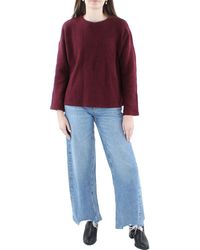 Eileen Fisher - Wool Crewneck Pullover Top - Lyst