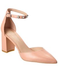 Stuart Weitzman - Faux Pearl-embellished Leather Pumps - Lyst