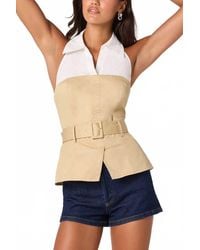Astr - Collar Halter Top - Lyst
