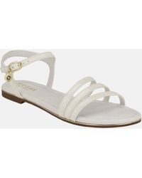 Guess Factory - Lyndy Patent Faux-leather Sandals - Lyst