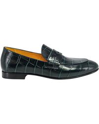 Madison Maison - Leather Flat Moc Croc Loafer - Lyst