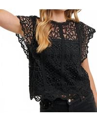 Bluivy - Lace Knitted Sleeveless Crochet Top - Lyst