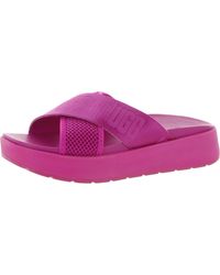 UGG - Emily Mesh Leather Slip On Slide Sandals - Lyst