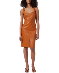 French Connection - Crolenda Faux Leather Sleeveless Sheath Dress - Lyst