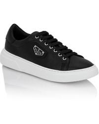 Philipp Plein - Leather Lo-Top Sneakers Iconic Plein - Lyst