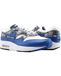 Nike - Air Max 1 Print/Game Royal/ Running Shoes Aq0927-100 - Lyst
