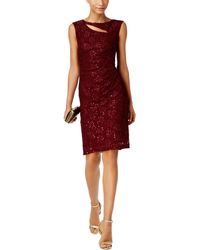 Connected Apparel - Cut-out Sequined Cocktail Dress - Lyst