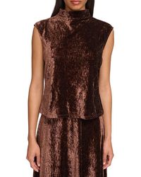 Calvin Klein - Velvet Sleeveless Pullover Top - Lyst