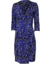Diane von Furstenberg - Printed Knee-Length Wrap Dress - Lyst