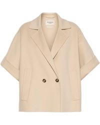 Weekend - Boxy Double-Breasted Jacket With Notched Lapel Collar - Lyst