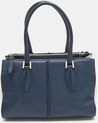 Tod's - Leather D-cube Double Zip Tote - Lyst