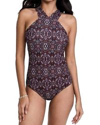 Shoshanna - High Neck One Piece - Lyst
