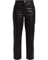 Rag & Bone - Leather Slim Fit Pants - Lyst