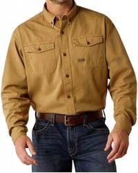 Ariat - Washed Twill Work Button Down Shirt - Lyst