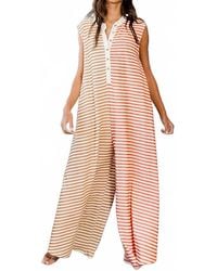 Bucketlist - Two-Tone Striped Jumpsuit - Lyst
