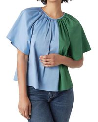 CROSBY BY MOLLIE BURCH - Brynn Cotton Short Sleeve Top - Lyst
