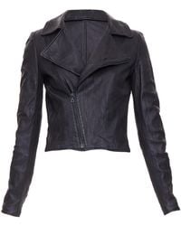 The Row - Crinkled Leather Minimal Biker Jacket - Lyst