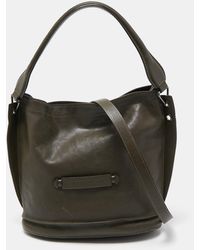 Longchamp - Olive Leather 3d Bucket Bag - Lyst