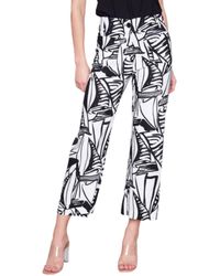 Charlie b - Printed Cropped Linen Blend Pants - Lyst