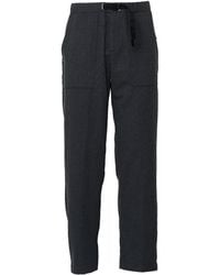 White Sand - Adjustable Belt Washed Wool Straight-Leg Pants - Lyst