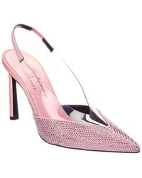 Sergio Rossi - Evangelie 95 Satin & Vinyl Slingback Pump - Lyst