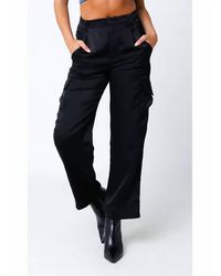 Olivaceous - High Life Satin Cargo Pants - Lyst