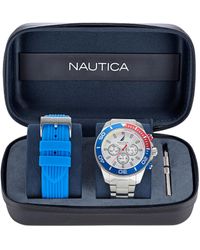 Nautica - One Stainless Steel And Silicone Watch Box Set - Lyst