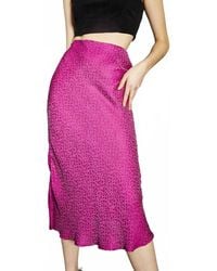 Glamorous - Leopard Bias Cut Midi Skirt - Lyst