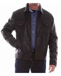 Scully - Leather Full Zip Jacket - Lyst