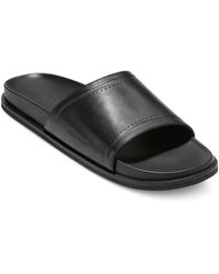 Cole Haan - Modern Classic Leather Footbed Slide Sandals - Lyst
