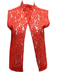 Sandro - Sleeveless Lace Blouse - Lyst