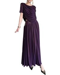 BURRYCO - Short Sleeve Solid Maxi Dress - Lyst