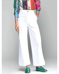 Vilagallo - Noa Wide Leg Cropped Trousers - Lyst