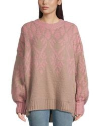 Free People - Knit Printed Tunic Sweater - Lyst