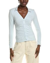 Rag & Bone - Lucy Ruched Polo Shirt - Lyst