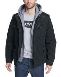 Levi's - Trucker Jacket Sherpa Snap Button Full Zip Hooded Jzz905 - Lyst
