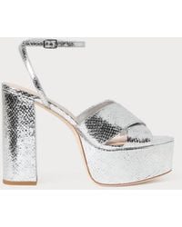 Loeffler Randall - Loretta Snake Platform Sandal - Lyst