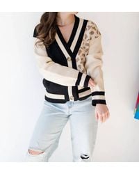 Thml - Leopard Knit V-Neck Cardigan - Lyst