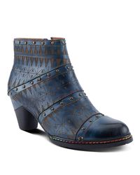 L'ARTISTE - Niobe Leather Bootie - Lyst