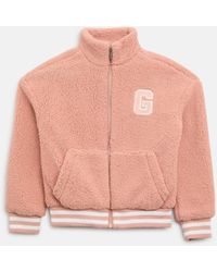 Guess - Faux-Fur Varsity Jacket (8-16) - Lyst