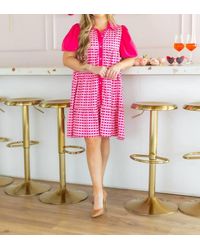 Grace + Emma - Gingham Button Up Midi Dress - Lyst