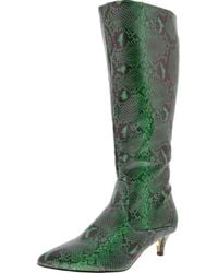 French Connection - Darcy Faux Leather Kitten Heel Knee-High Boots - Lyst