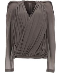 Rick Owens - Maria Pleated Crossover Jacket - Lyst