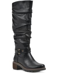 White Mountain - Crammers Faux Leather Slouchy Knee-high Boots - Lyst