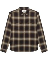 FRAME - Brushed Cotton Plaid Shirt - Lyst