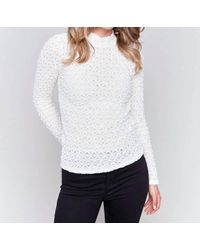 Charlie b - Lace Mock Neck Top - Lyst