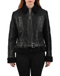Frye - Nappa Leather & Faux Shearling Jacket - Lyst